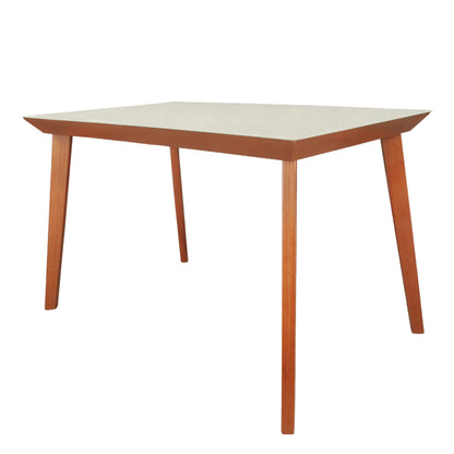 Mesa de Jantar Naiara 120 cm com Tampo de Vidro – 4 Lugares