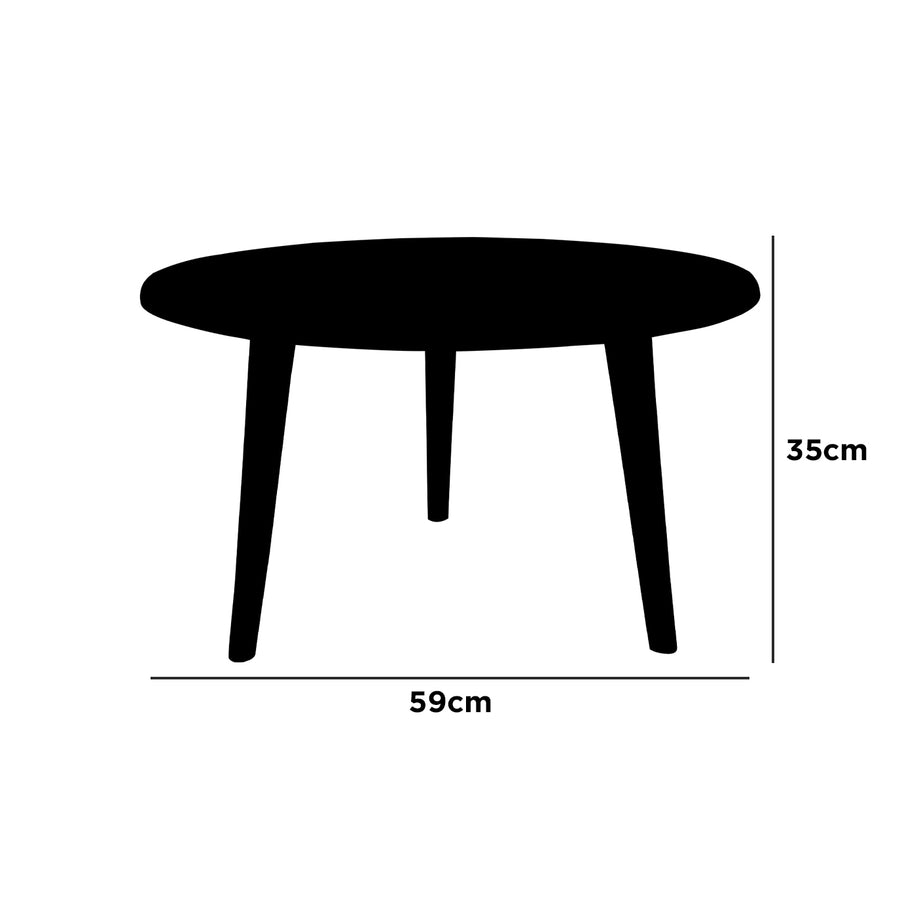 Mesa de Centro Redonda – Estrutura em Madeira