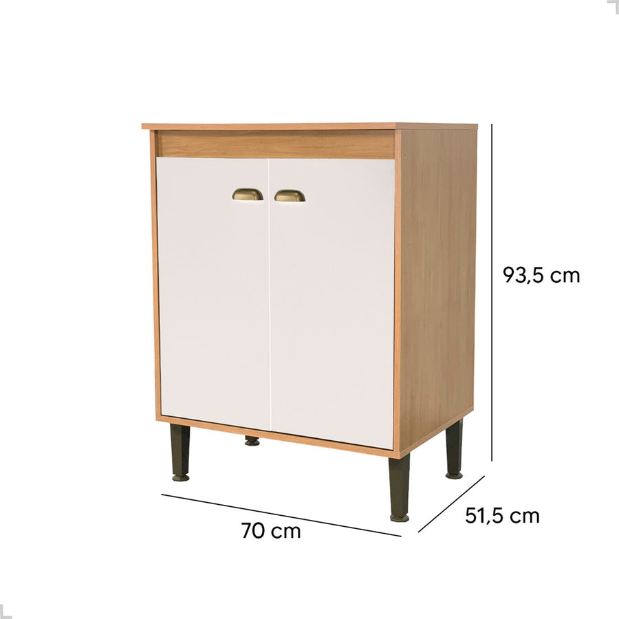 Balcão de Cozinha Torino 70cm 2 Portas com Tampo MB 1029