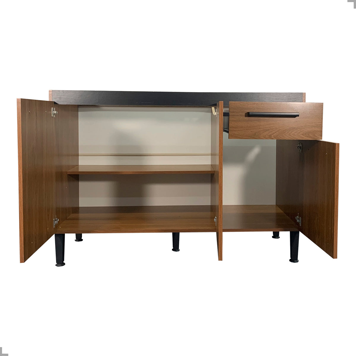 Balcão de Pia para Cozinha 120cm Giovanna em MDP Fosco com 3 Portas e Gaveta — Mais Espaço Interno e Organização