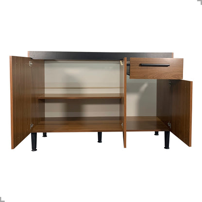 Balcão de Pia para Cozinha 120cm Giovanna em MDP Fosco com 3 Portas e Gaveta — Mais Espaço Interno e Organização