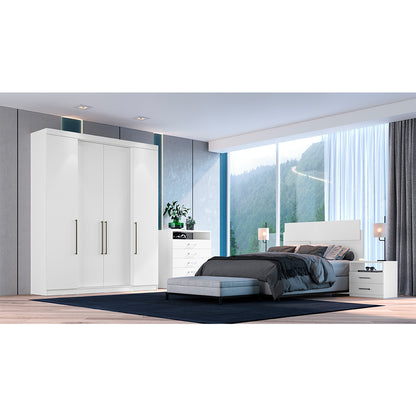 Guarda-Roupa Touch 1717 Herval 180cm — 4 Portas, 4 Gavetas, Cabideiro + Sapateira, Pintura UV
