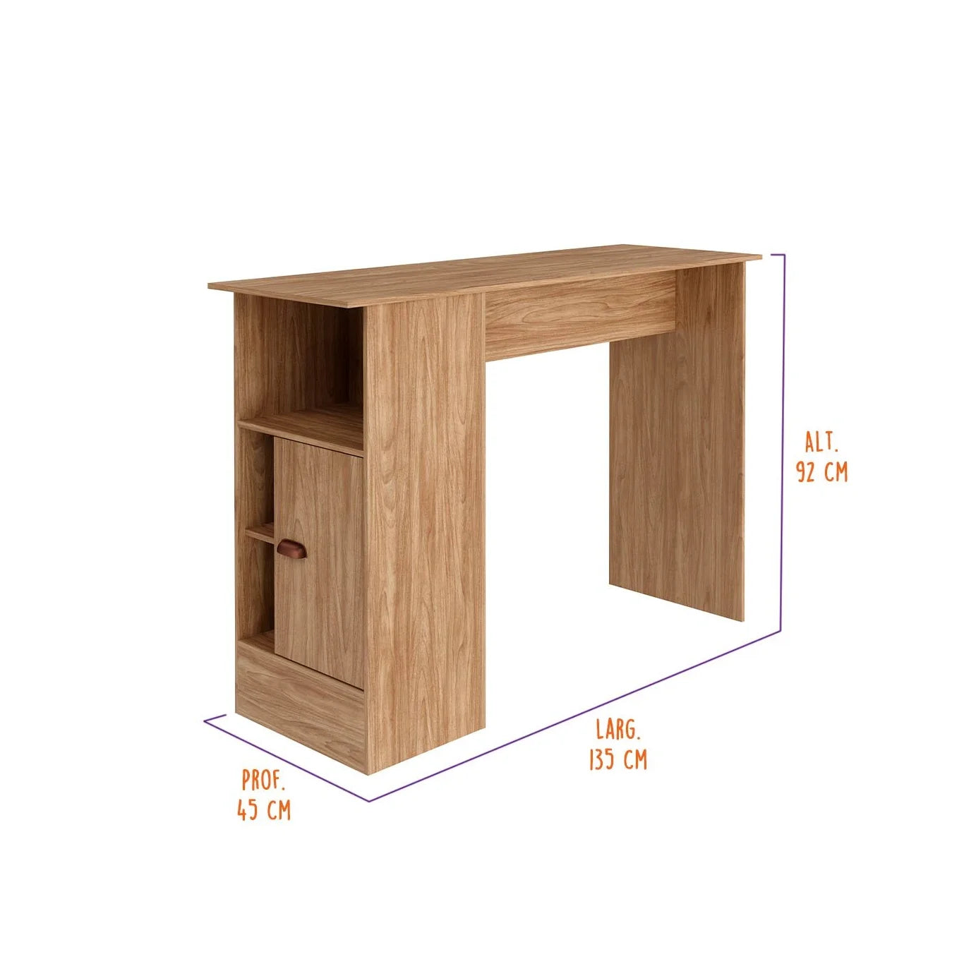 Bancada de Cozinha MB 1031 135 x 92 x 45 cm com 1 Porta