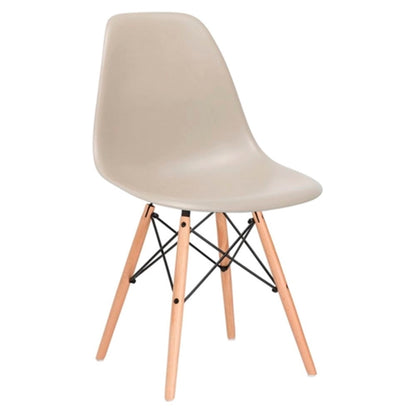 Cadeira Eifel Design Moderno em Polipropileno com Base de Madeira de Faia e Estrutura Metálica – 81x46 cm