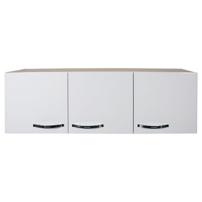 Armário Aéreo de Cozinha Light 1,20m — Estrutura em MDP 12mm com Pintura UV, 3 Portas e Dobradiças Metálicas para Organizar Cozinha Compacta