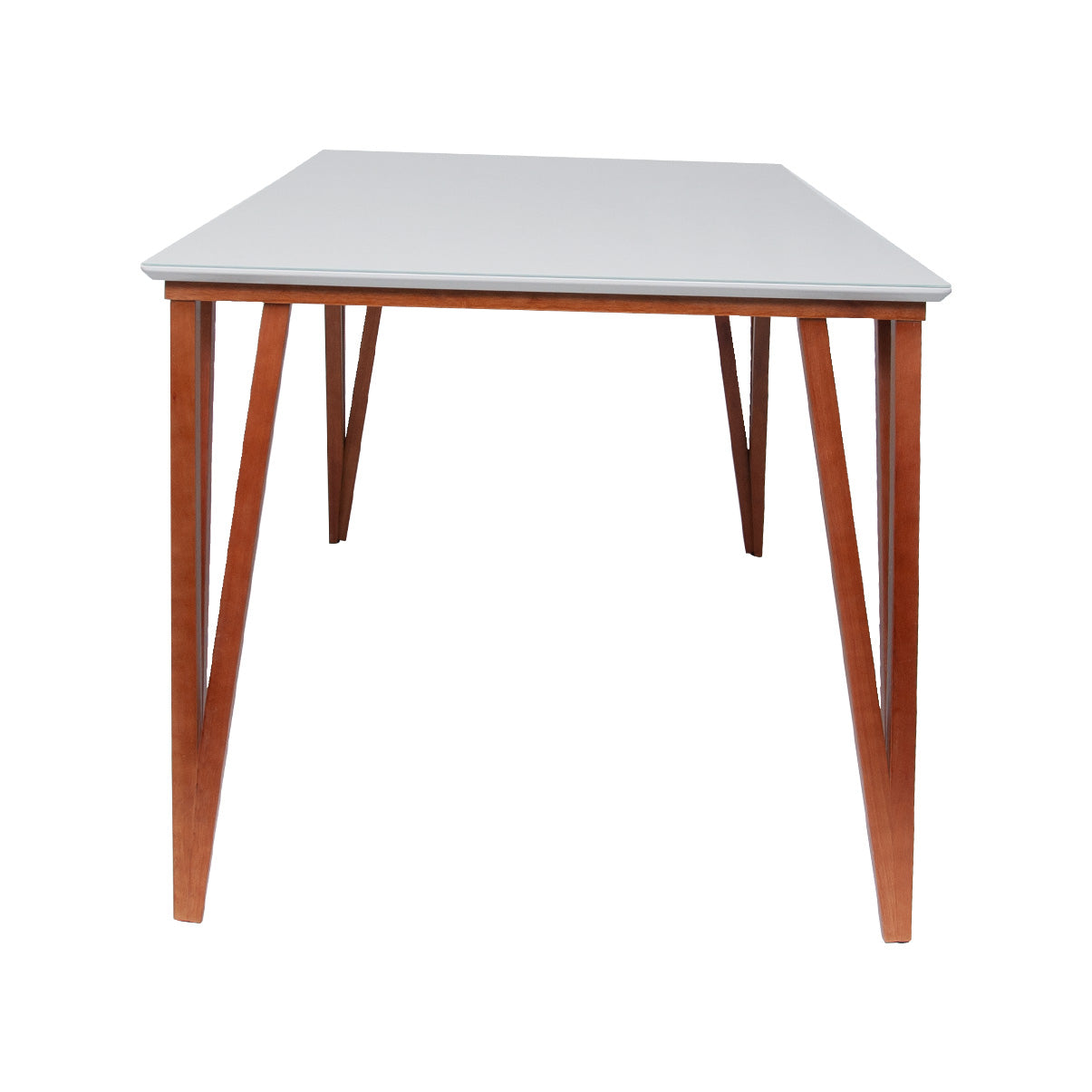 Mesa de Jantar 6 Lugares Com Tampo de Vidro