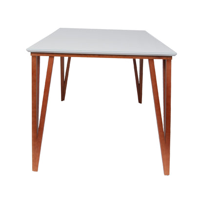 Mesa de Jantar 6 Lugares Com Tampo de Vidro