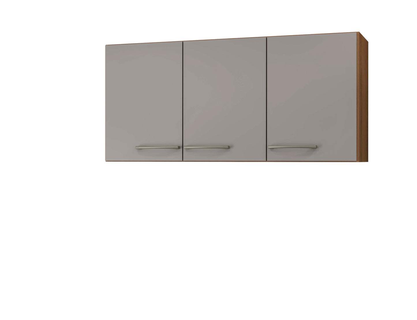 Armário Aéreo de Cozinha Carol 120cm — Estrutura em MDF e MDP com Pintura UV, 3 Portas com Dobradiças Metálicas e 2 Prateleiras para Organizar a Cozinha