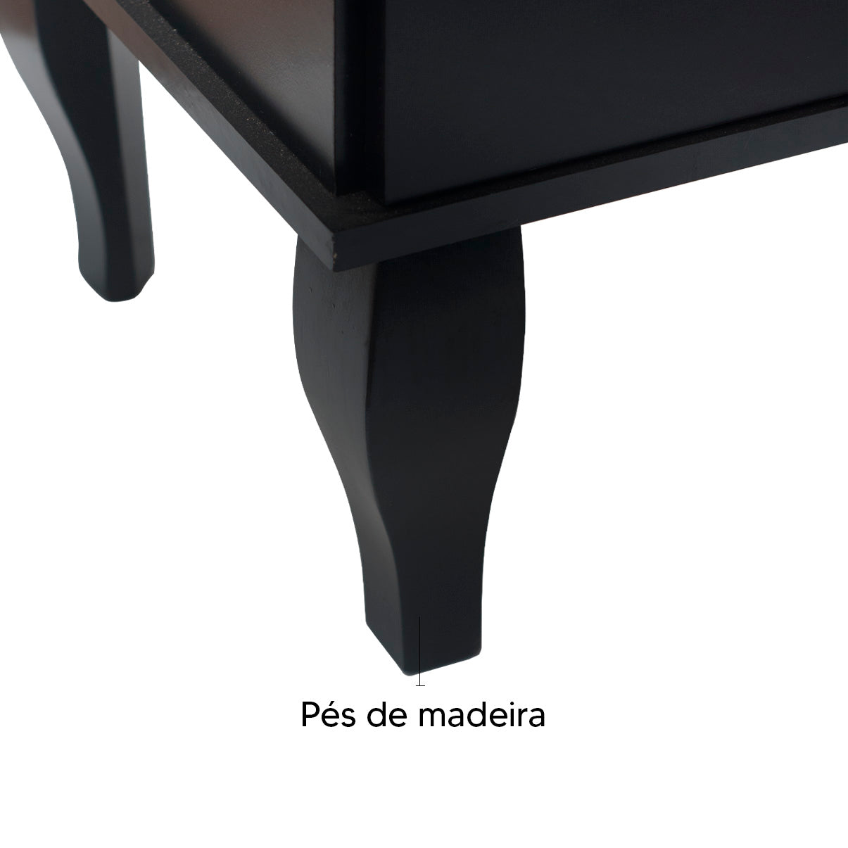 Cômoda Clássica 4 Gavetas com Pés de Madeira e Puxadores Metálicos 70 cm - imagem 6