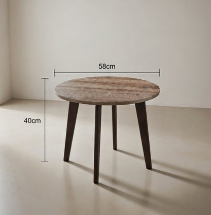 Mesa de Centro RT 3082 Redonda 58cm Branco – Pés Palito