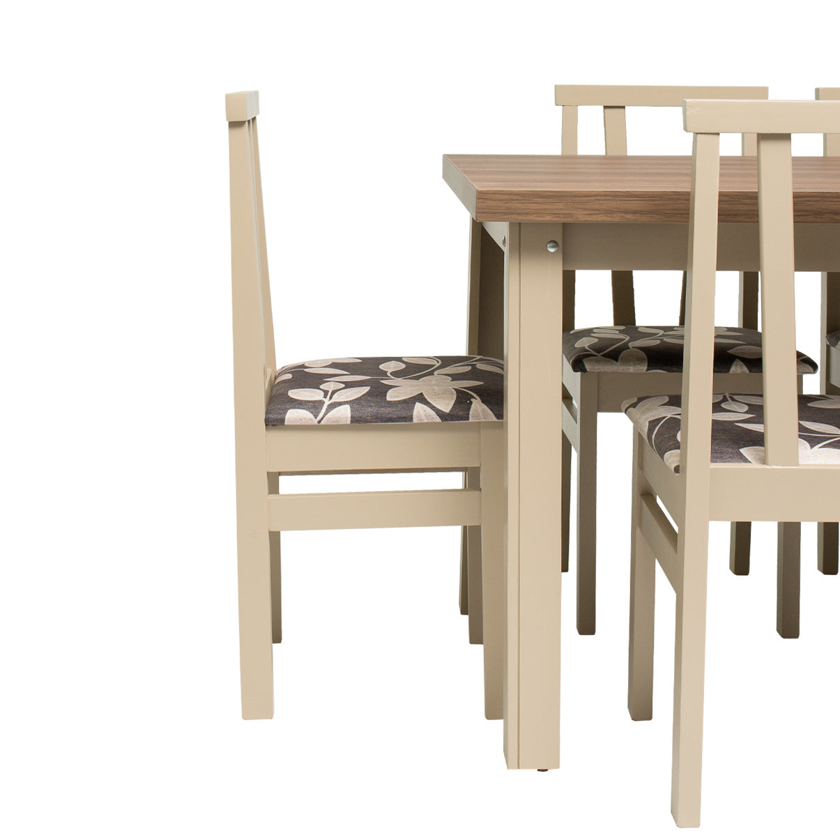Conjunto Jantar 4 Lugares Mesa 90cm MDF – Kit Completo