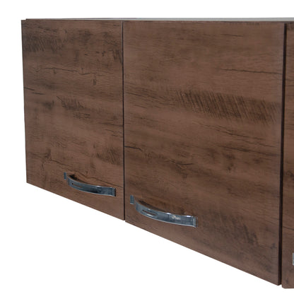 Armário Aéreo de Cozinha Light 1,20m — Estrutura em MDP 12mm com Pintura UV, 3 Portas e Dobradiças Metálicas para Organizar Cozinha Compacta