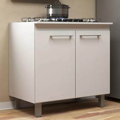 Balcão para Cooktop 80cm com Tampo Recortado para 4 e 5 Bocas Cozinha Moderna