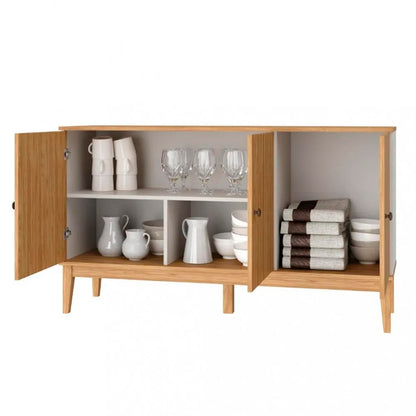 Aparador Buffet 3 Portas com pés MB 1061 Buffet para Sala de Jantar Corredor Hall de Entrada