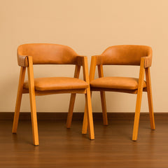 Kit 2 Poltronas Málaga Estilo Escandinavo Estofadas, Poltronas Decorativas para Sala de Estar, Quarto e Ambientes Modernos Confortáveis