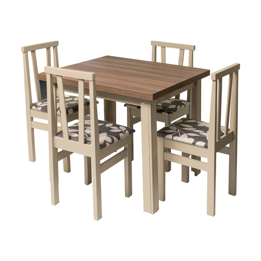 Conjunto Jantar 4 Lugares Mesa 90cm MDF – Kit Completo