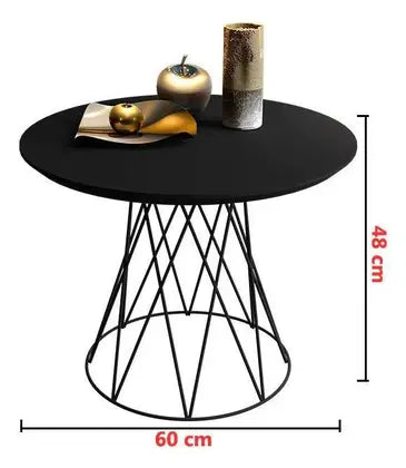 Mesa de Centro JB 8040 MDF com Pés em Ferro – Borda Invertida