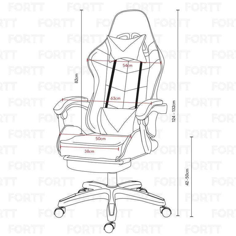 Cadeira Gamer Ergonômica com Apoio para os Pés e Encosto Alto