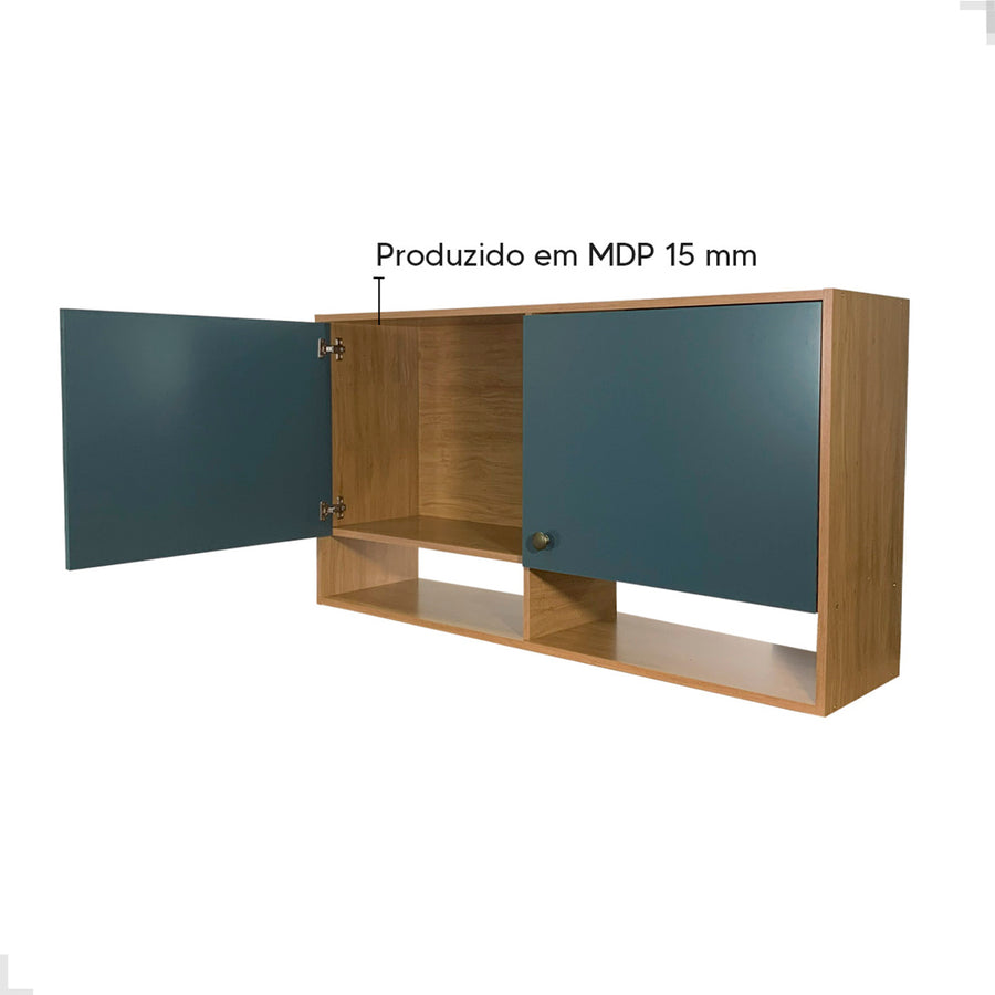 Armário Aéreo de Cozinha Torino 120cm 2 Portas MB 1027 Movelbento
