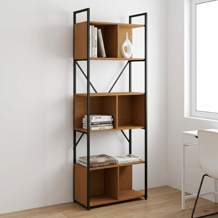 Estante Industrial Alta 6 Prateleiras em Aço e MDP 202cm