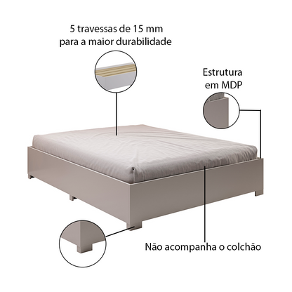 Cama Aruba MDP – Estrutura Reforçada