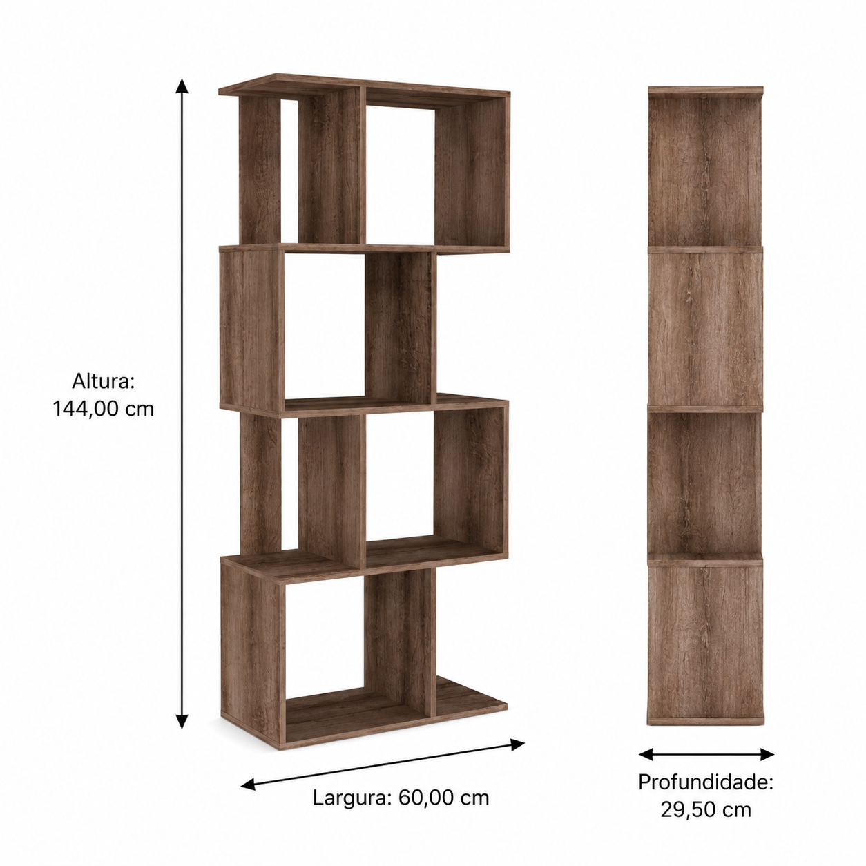 Estante Divisória Multiuso com 4 Nichos 60x144 cm - imagem 3