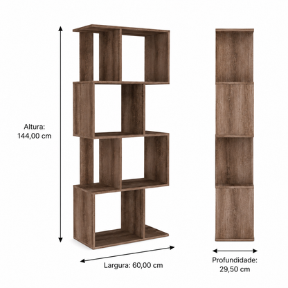 Estante Divisória Multiuso com 4 Nichos 60x144 cm - imagem 3