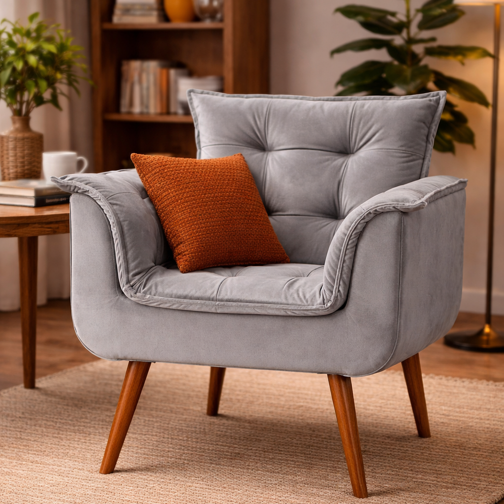 Poltrona Silícia Deluxe – Pés Palito