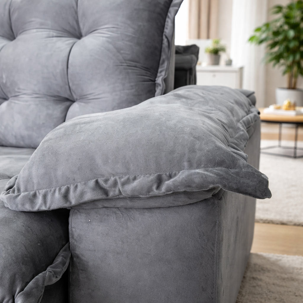 Sofá Retrátil e Reclinável Ferrari 3,00m com Molas Ensacadas e Pillow Top