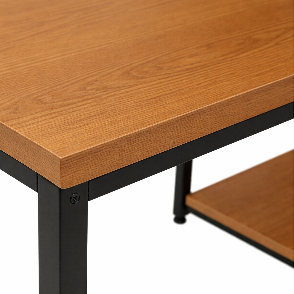 Mesa Escrivaninha com Estante 3 Prateleiras Industrial 1,36m