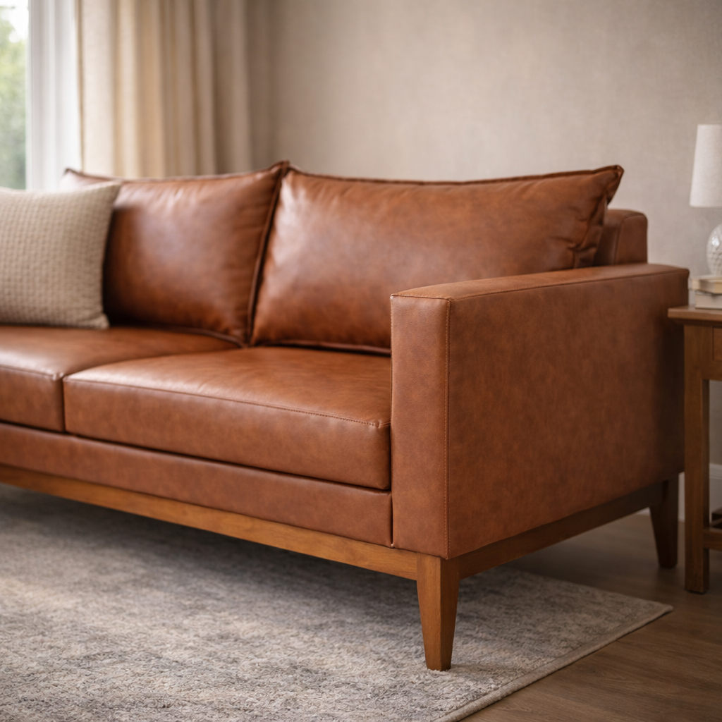 Sofá Classic 3 Lugares 2m Corino – Estrutura em Eucalipto