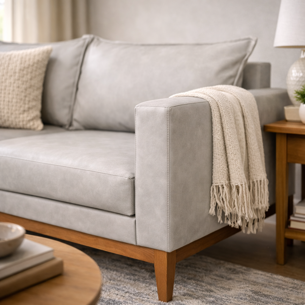 Sofá Classic 3 Lugares 2m Corino – Estrutura em Eucalipto