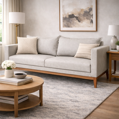 Sofá Classic 3 Lugares 2m Corino – Estrutura em Eucalipto