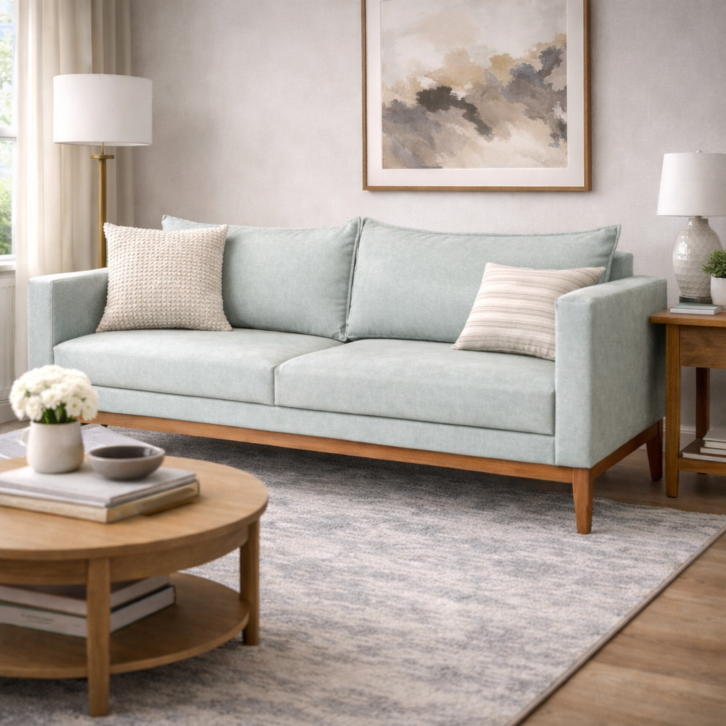 Sofá Classic 3 Lugares 2m Linho – Estrutura em Eucalipto