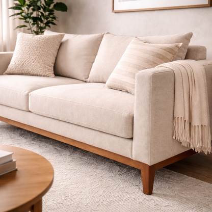 Sofá Classic 3 Lugares 2m Linho – Estrutura em Eucalipto