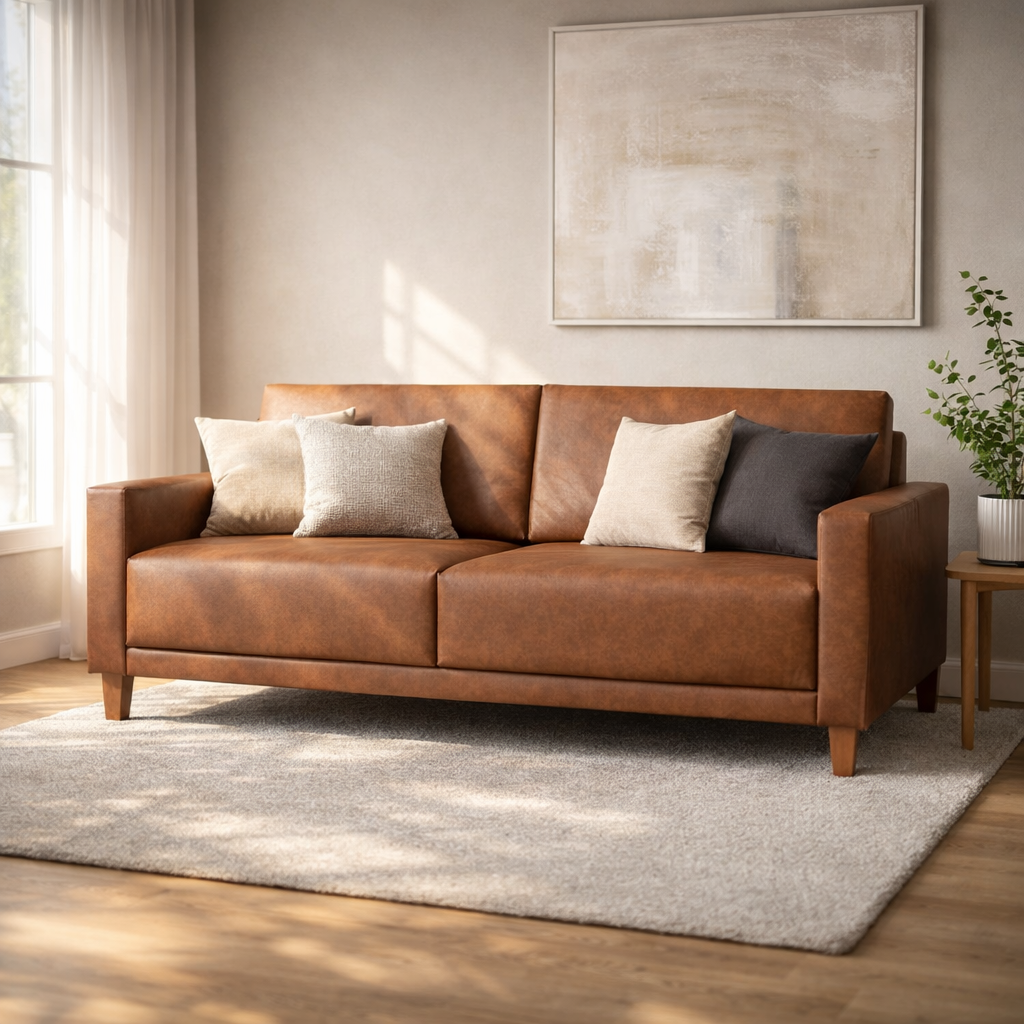 Sofá Sorento 2m 3 Lugares Corino – Estrutura em Eucalipto