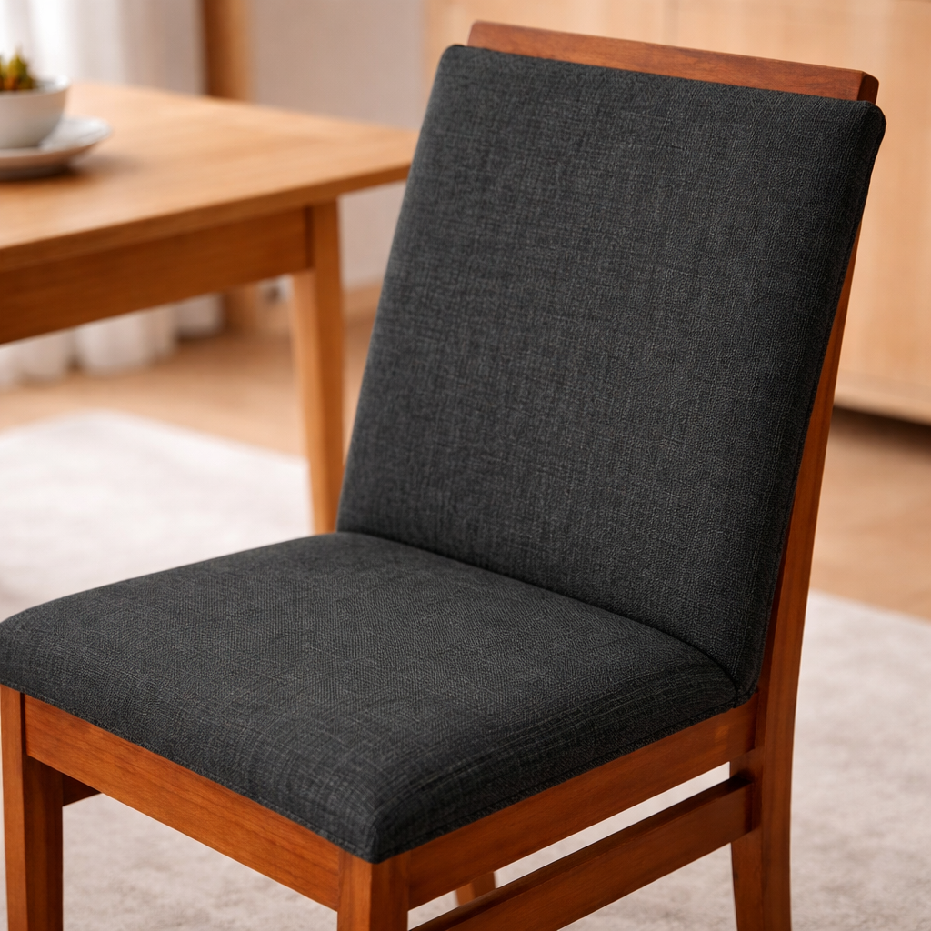 Kit 2 Cadeiras Veneza Linho – Estrutura em Madeira Maciça