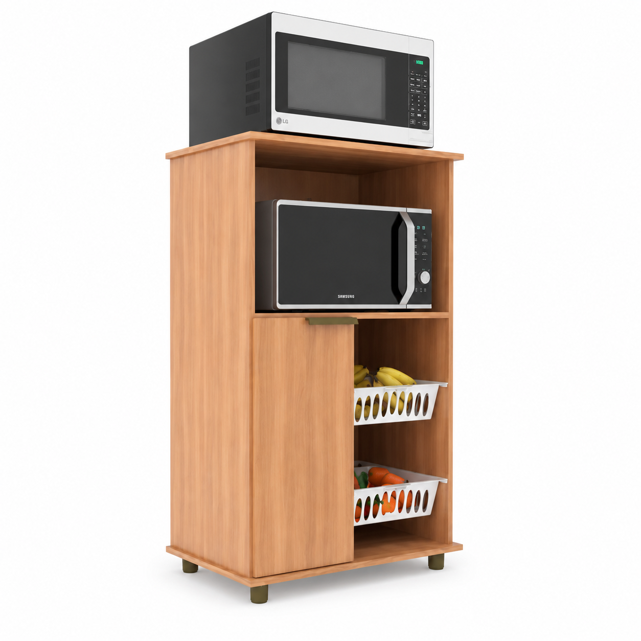 Balcão Fruteira para Forno e Micro-ondas com 2 Cestos 66 cm - imagem 1