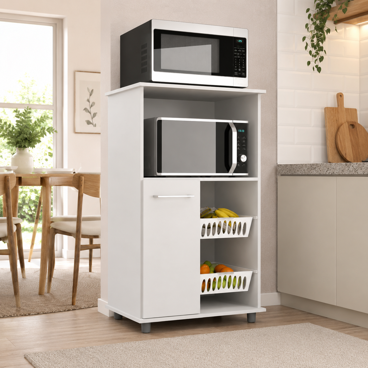 Balcão Fruteira para Forno e Micro-ondas com 2 Cestos 66 cm - imagem 6