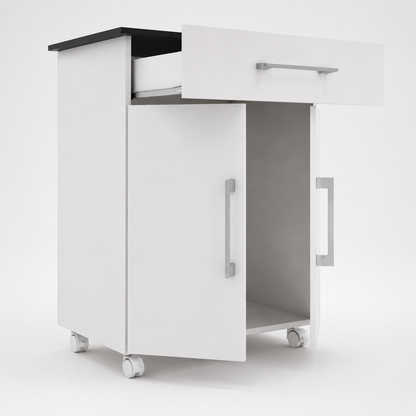 Balcão de Cozinha Multiuso com 2 Portas, 1 Gaveta e Rodízios 75 cm - imagem 4