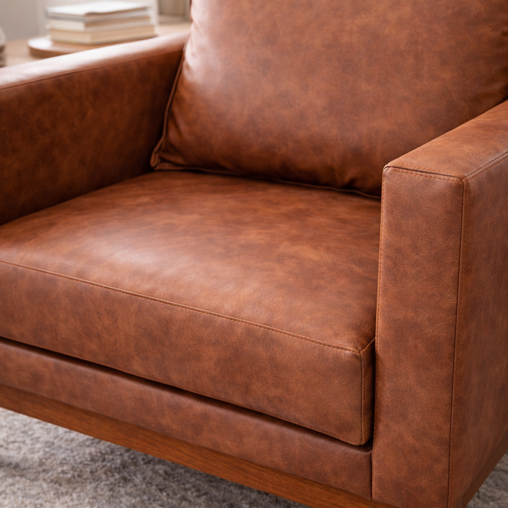 Poltrona Classic Corino – Estrutura em Eucalipto