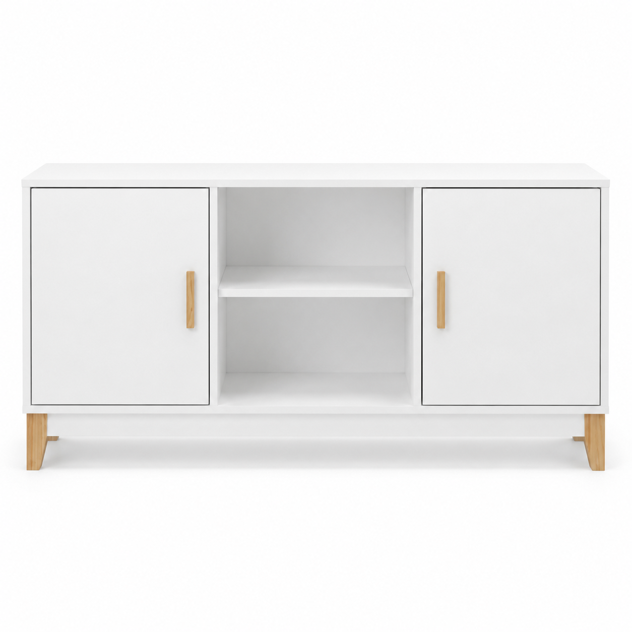 Rack Legno LE6011 Branco com 2 Portas e Nichos