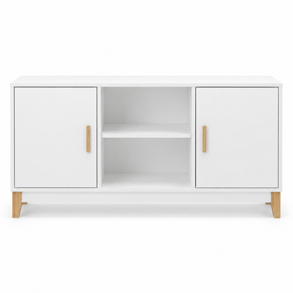 Rack Legno LE6011 Branco com 2 Portas e Nichos