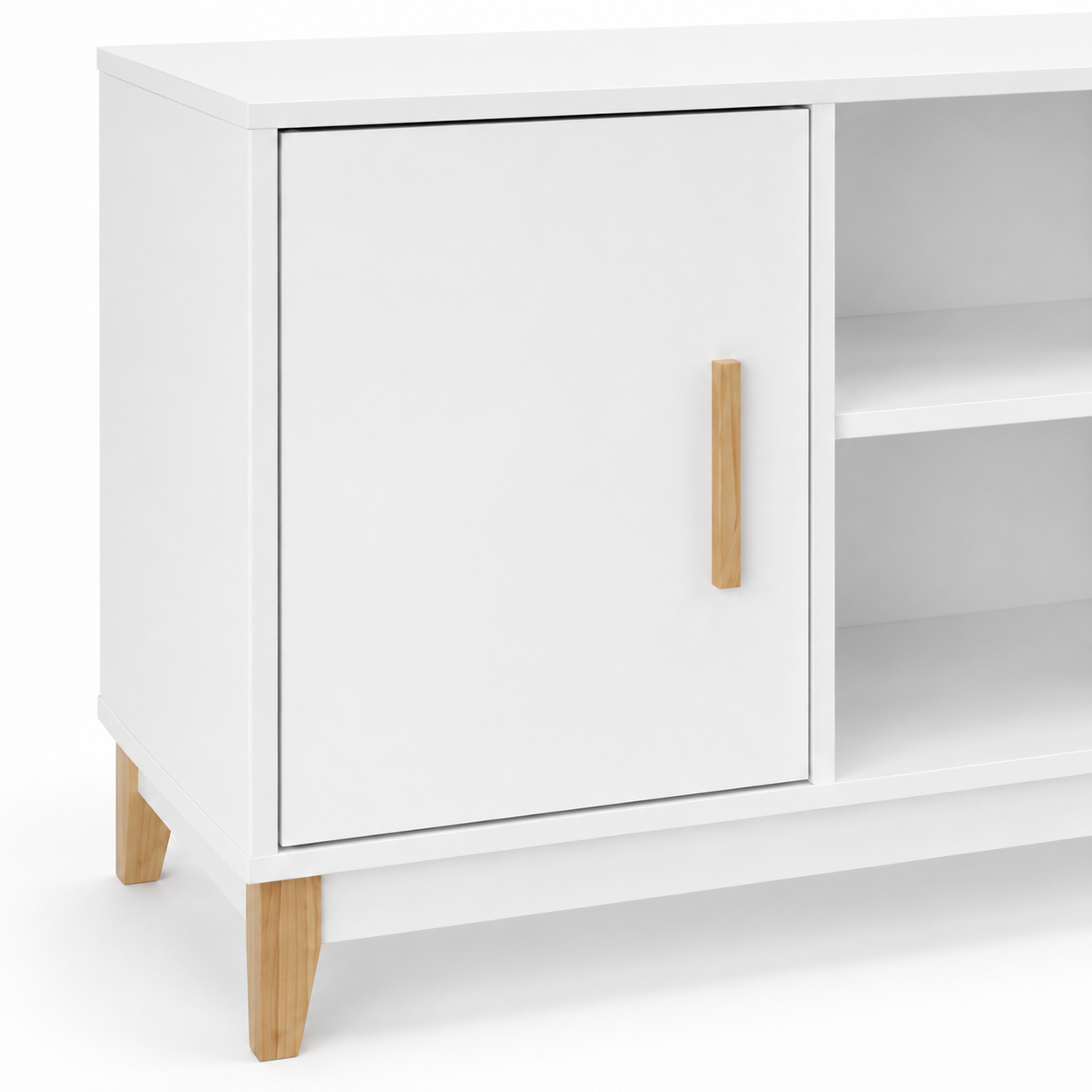 Rack Legno LE6011 Branco com 2 Portas e Nichos