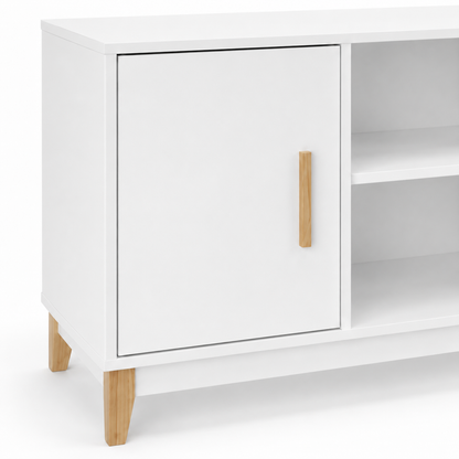 Rack Legno LE6011 Branco com 2 Portas e Nichos