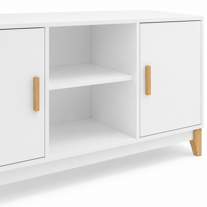 Rack Legno LE6011 Branco com 2 Portas e Nichos