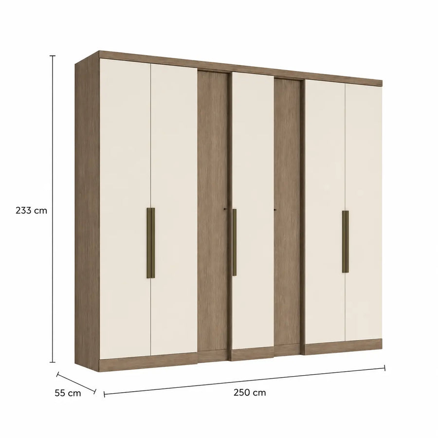 Guarda-Roupa Selecto com 7 Portas e 4 Gavetas