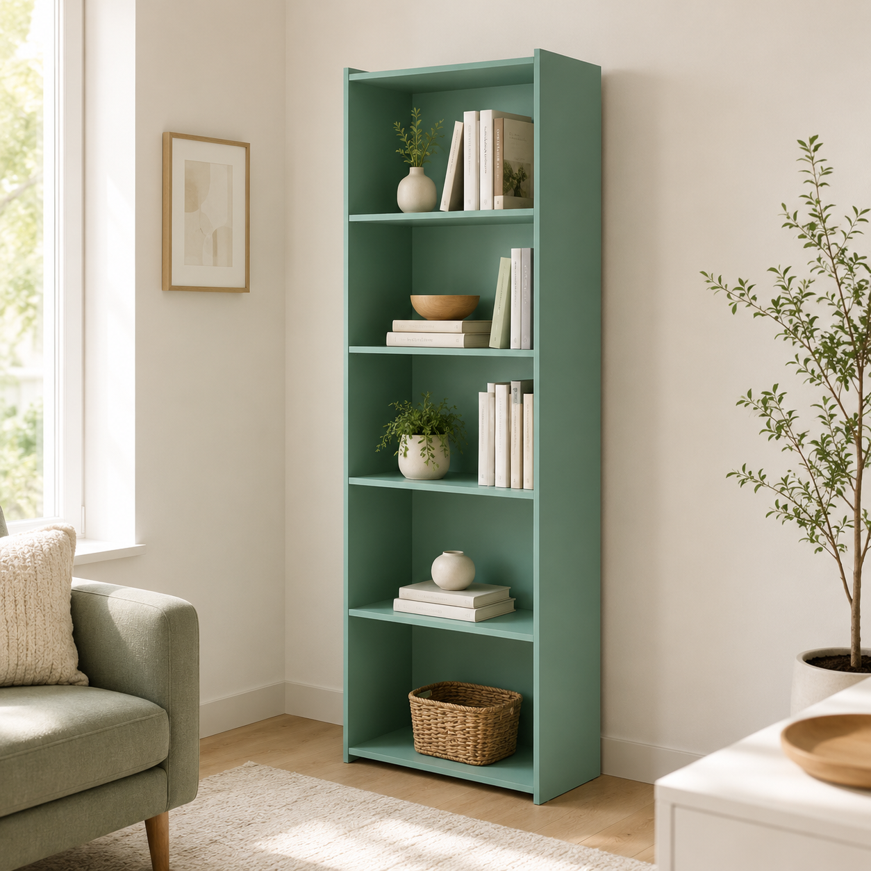 Estante Alta Livreiro com 5 Nichos e 4 Prateleiras 70x182 cm - imagem 8