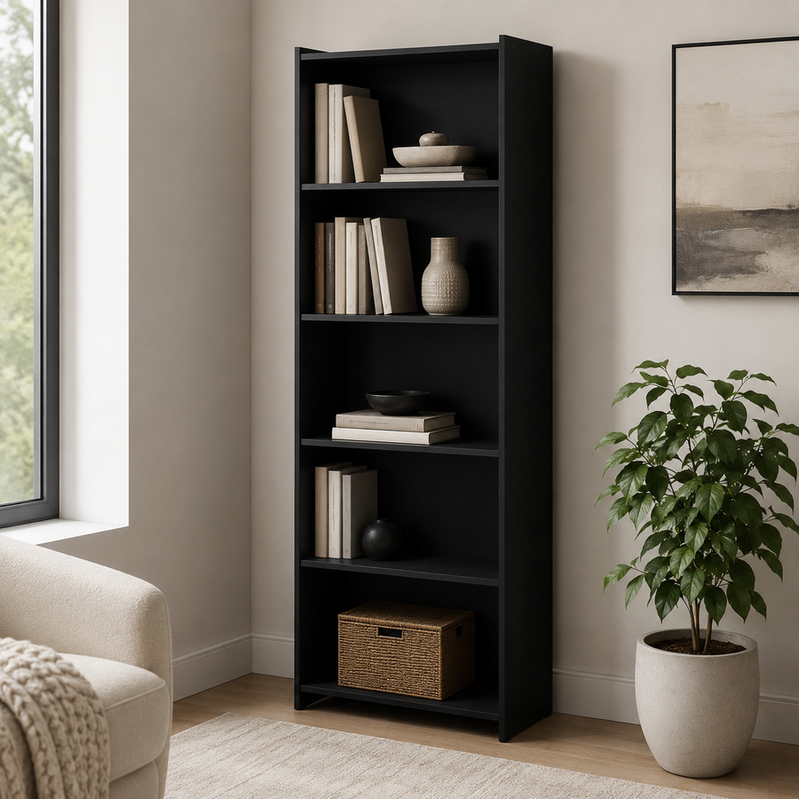 Estante Alta Livreiro com 5 Nichos e 4 Prateleiras 70x182 cm - imagem 9