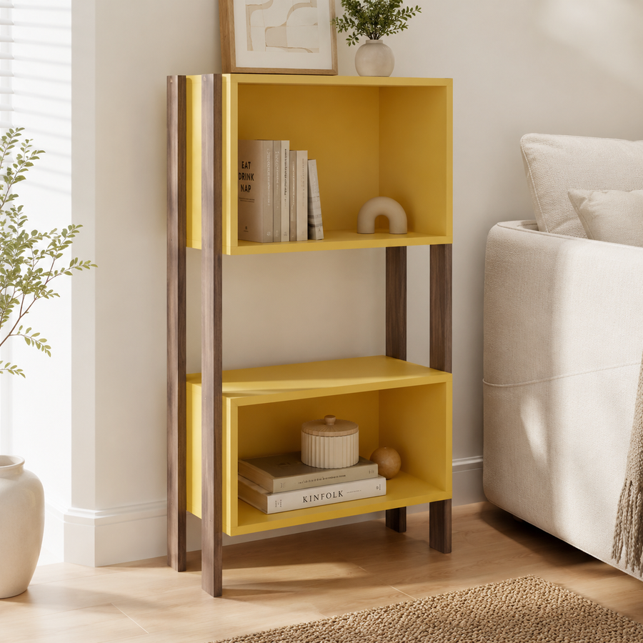 Estante Retrô com 2 Nichos e 4 Prateleiras 60x114 cm - imagem 3